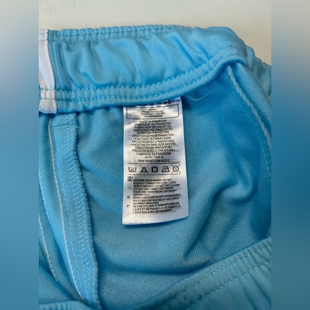NWOT ADIDAS TRACK PANTS. CAROLINA BLUE/WHITE STRIPES Sz. 2X - Picture 6 of 9